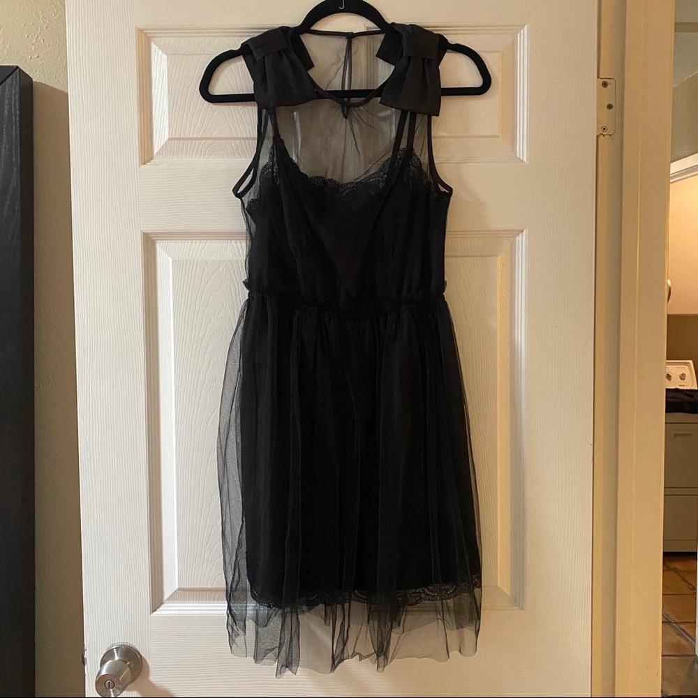Rodarte + Target Black Slip Mini Dress, small